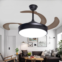 隐形吊扇灯LED风扇灯静音客厅餐厅卧室书房简约现代电扇吊灯具