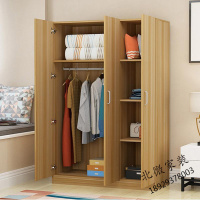 [推荐款|对开]衣柜简约现代经济型组装实木板式卧室柜子租房宿舍儿童简易大衣橱木质