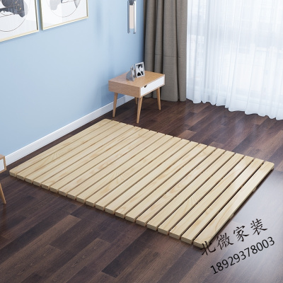 实木床板1.8米护腰硬床板榻榻米架子排骨架单人1.5m木板硬板床垫