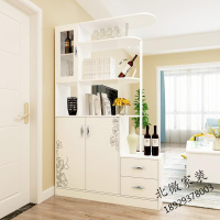 [多城送达 | 送木凳子]双面酒柜屏风白玄关柜隔断装饰现代简约客厅厅柜鞋柜玄关隔断柜 简约现代 人造板