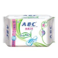 ABC 澳洲茶树精华棉柔表层纤薄夜用卫生巾280mm*8片(萃取植物成分 自然清新 清爽舒适)