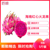 星派果海南红心火龙果5斤大果5-6个装新鲜当季水果金都一号密宝红肉白甜