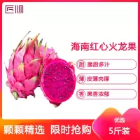 星派果海南红心火龙果5斤大果5-6个装新鲜当季水果金都一号密宝红肉白甜