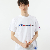 Champion 潮牌冠军男士圆领短袖运动T恤彩色草写Logo女宽松圆领情侣时尚百搭短T