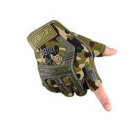 [优先发货]半指手套男秋冬运动骑行户外耐磨防滑健身钓鱼全指山地车战术手套