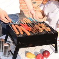 [优先发货][亏本99件]烧烤架全套户外家用小号折叠式不锈钢烧炭迷你烧烤炉