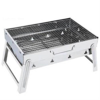 [优先发货]不锈钢烧烤炉家用户外烧烤架 便携加厚折叠野外木炭烧烤工具全套