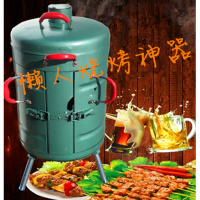 【优先发货】煤气罐烧烤吊炉家用挂炉养碳炉烧烤架闷炉羊肉串三开户外无烟