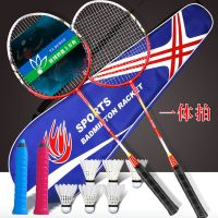 [优先发货]正品羽毛球拍双拍超轻2支装情侣款 成人一体拍 训练比赛家庭对拍