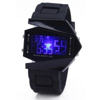 防水飞机表黑色 [优先发货]多功能防水飞机表初中学生男女孩青少年ins韩版高中夜光电子手表