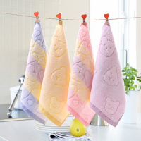 【优先发货】3-10条装儿童小毛巾纯棉方巾成人吸水洗脸巾擦口水手巾宝宝批发 桃心款混色【十条装】