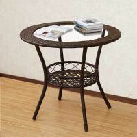 [优先发货]藤椅阳台桌椅户外三件套桌椅组合简约休闲五件套庭院藤椅子藤茶几