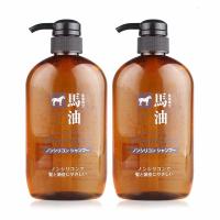 [优先发货]日本进口 熊野油脂 马油洗发水 600ML 2件装 无硅呵护防脱止痒