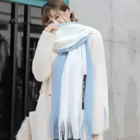 [优先发货]围巾女冬季学生韩版情侣百搭长款针织毛线围巾男加厚保暖拼色围脖