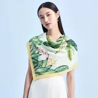 万事利春夏真丝桑蚕丝女两用披肩纱巾丝巾桑蚕丝大方巾-仲夏之梦