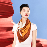 万事利(WENSLI)真丝双面印花大方巾-W大世界