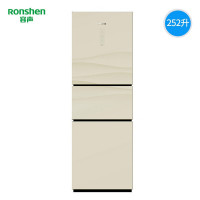 容声Ronshen252升家用风冷无霜三门冷藏冷冻电冰箱玻璃面板 新婵娟金 BCD-252WRC1NYC