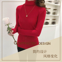 圣妮曼超细羊毛高领针织打底衫女薄款