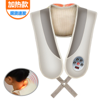 红光加热捶打按摩披肩颈部腰部肩膀部捶背敲敲乐电动按摩器仪|经典灰力度加强版,红光加热