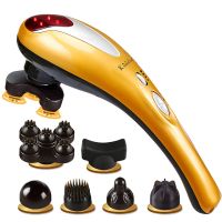 ksr-363全身多功能按摩棒 颈部 腰部海豚按摩棒经络按摩器|金色