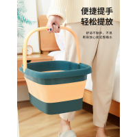 可折叠足浴盆家用节省空间塑料按摩洗脚盆过小腿过膝高泡脚桶盆子