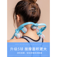颈椎按摩神器多功能揉捏颈部家用手动夹脖子肩颈滚轮按摩仪颈夹器
