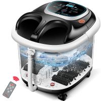 足浴盆全自动洗脚盆电动按摩加热恒温家用足疗机加高深泡脚桶