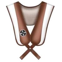 多功能颈椎按摩器捶打按摩披肩仪加热颈部肩部腰部背部家用披肩器|[棕色]豪华大锤款+加大力度