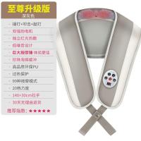 捶打按摩披肩多功能电动颈椎按摩器颈部腰部肩颈全身捶背敲打神器|顶配加强版[2个巨大电捶+独立热敷]