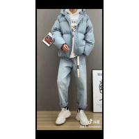 麦德林服饰抖音视频同款套装[三件套]男士面包服棉服+卫衣+裤子