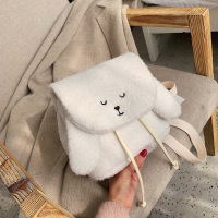 秋冬新款卡通可爱小包包手提双肩女包时尚小清新百搭毛绒背包