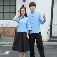 民国学生装女五四青年装民国风女装中山装男班服舞台合唱表演服装