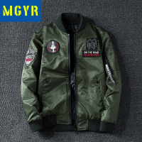 MGYR秋冬男士夹克欧美时尚加厚双面穿飞行棉衣棒球服外套户外保暖棉衣