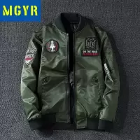 MGYR秋冬男士夹克欧美时尚加厚双面穿飞行棉衣棒球服外套户外保暖棉衣