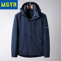 MGYR风衣男潮三合一可拆卸两件套加绒加厚保暖外套女