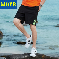 MGYR男潮宽松短裤三条杠夏季运动速干短裤户外休闲裤