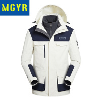 MGYR户外风衣男三合一两件套冲锋衣加绒内胆防泼水防风加绒加厚女防寒登山服KY1903