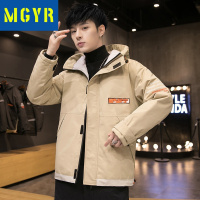 MGYR2020羽绒服男士短款连帽帅气工装冬季外套潮牌情侣