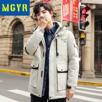 MGYR2020新款港风羽绒服男短款国潮加厚冬季修身秋冬羽绒服男