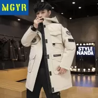 MGYR2020羽绒服男中长款冬季潮流连帽外套情侣装冬季新款加厚保