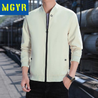 MGYR男装夹克2021秋季新款青年休闲外套男春秋翻领户外休闲衣