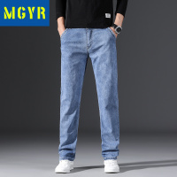 MGYR弹力棉男装商务裤男士直筒修身牛仔裤户外休闲裤