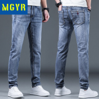 MGYR弹力牛仔裤男士宽松直筒户外休闲裤