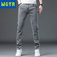 MGYR男修身小脚裤显瘦韩版弹力牛仔裤男士户外休闲裤