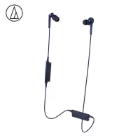 铁三角(audio-technica) ATH-CKS550XBT 重低音蓝牙运动入耳式耳机 蓝色 颈挂线控 手机通话