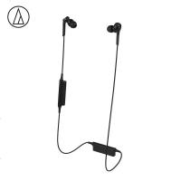 铁三角(audio-technica) ATH-CKS550XBT 重低音蓝牙运动入耳式耳机 黑色 颈挂线控 手机通话