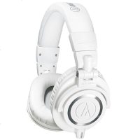 铁三角(Audio-technica)ATH-M50X WH 头戴式专业全封闭音乐HIFI耳机 白色