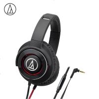 铁三角(audio-technica) ATH-WS770iS 便携式重低音头戴耳机 HIFI 智能手机耳麦 黑红