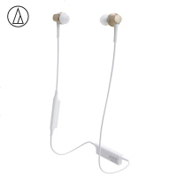 铁三角(audio-technica) ATH-CKR75BT 运动无线蓝牙入耳式耳机 HIFI 线控颈挂 金色