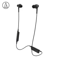 铁三角(audio-technica) ATH-CKR75BT 运动无线蓝牙入耳式耳机 HIFI 线控颈挂 黑色